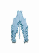 Delicate Romantic Drama Chiffon Wavy Ruffles Elastic Waist Loose Shorts