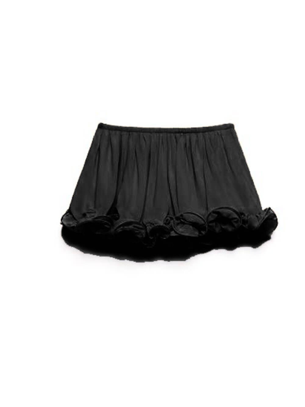 Delicate Romantic Drama Chiffon Wavy Ruffles Elastic Waist Loose Shorts