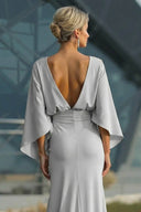 Boat Neck Backless Pleated Maxi Dress