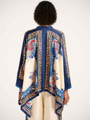 Elegant Bohemian Print Kimono Shirt Two-Piece Set