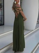 Draped Braids Cover Up Maxi Dress