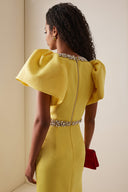 Beautiful Embellished Satin Maxi Skirt