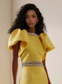 Beautiful Embellished Satin Crop Top