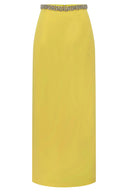 Beautiful Embellished Satin Maxi Skirt