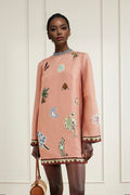 Fashionable Printed Linen Mini Dress
