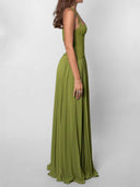 Lace Splicing Halter Neck Maxi Dress