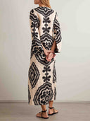 Casual Floral Print Midi Dress