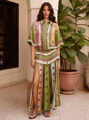 Exquisite Bohemian Print Short-Sleeve Shirt