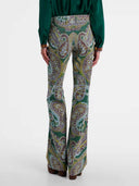 Delicate Floral Pleated Chiffon Blouse High-Waist Straight-Leg Pants Set