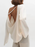 Loose Backless Pullover Sweater
