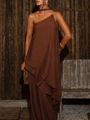 Exquisite Double-Layered Irregular Flowy Top