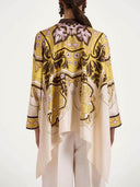 Unique Print Elastic Waist Loose-Fit Pocket Wide-Leg Pants