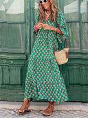 Bohemian Printed Maxi Dress