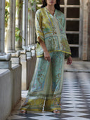 Casual Unique Digital Print Trumpet Sleeves Print Oversized Shirts