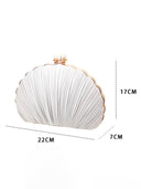 Shell Evening Bag Pleated Clutch