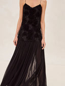 Three-dimensional Flower Splicing Sling Dress