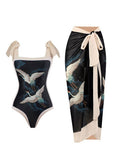 One Piece Swimsuit Chiffon Skirt Two-piece set