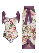 One Piece Swimsuit Chiffon Skirt Two-piece set