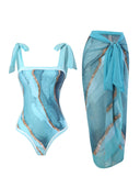 One Piece Swimsuit Chiffon Skirt Two-piece set