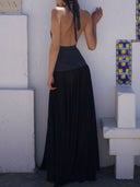 Personalized Polka Dot Print V-neck Maxi Dress