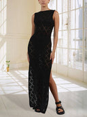 Crochet Knit Maxi Dress