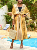 Beach Sun Protection Printed Cardigan Bikini Cover Up