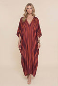 V-neck Printed Maxi Dress