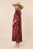 V-neck Printed Maxi Dress