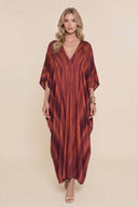 V-neck Printed Maxi Dress