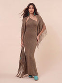 Casual One-Shoulder Knit Bodycon Maxi Dress