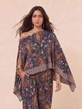 Bohemian Paisley Off Shoulder Cape Sleeve Top