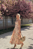 Printed Sling Midi Dress