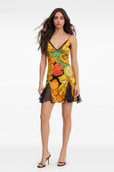 Printed Sling Mini Dress