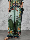 Exotic Jungle Print Batwing Sleeve Shirt