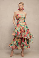 Floral-Print Slip Maxi Dress