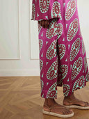 Exquisite Satin Abstract Print Maxi Dress