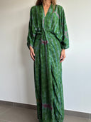 GREEN ILLUSION Print Dress