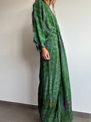 GREEN ILLUSION Print Dress