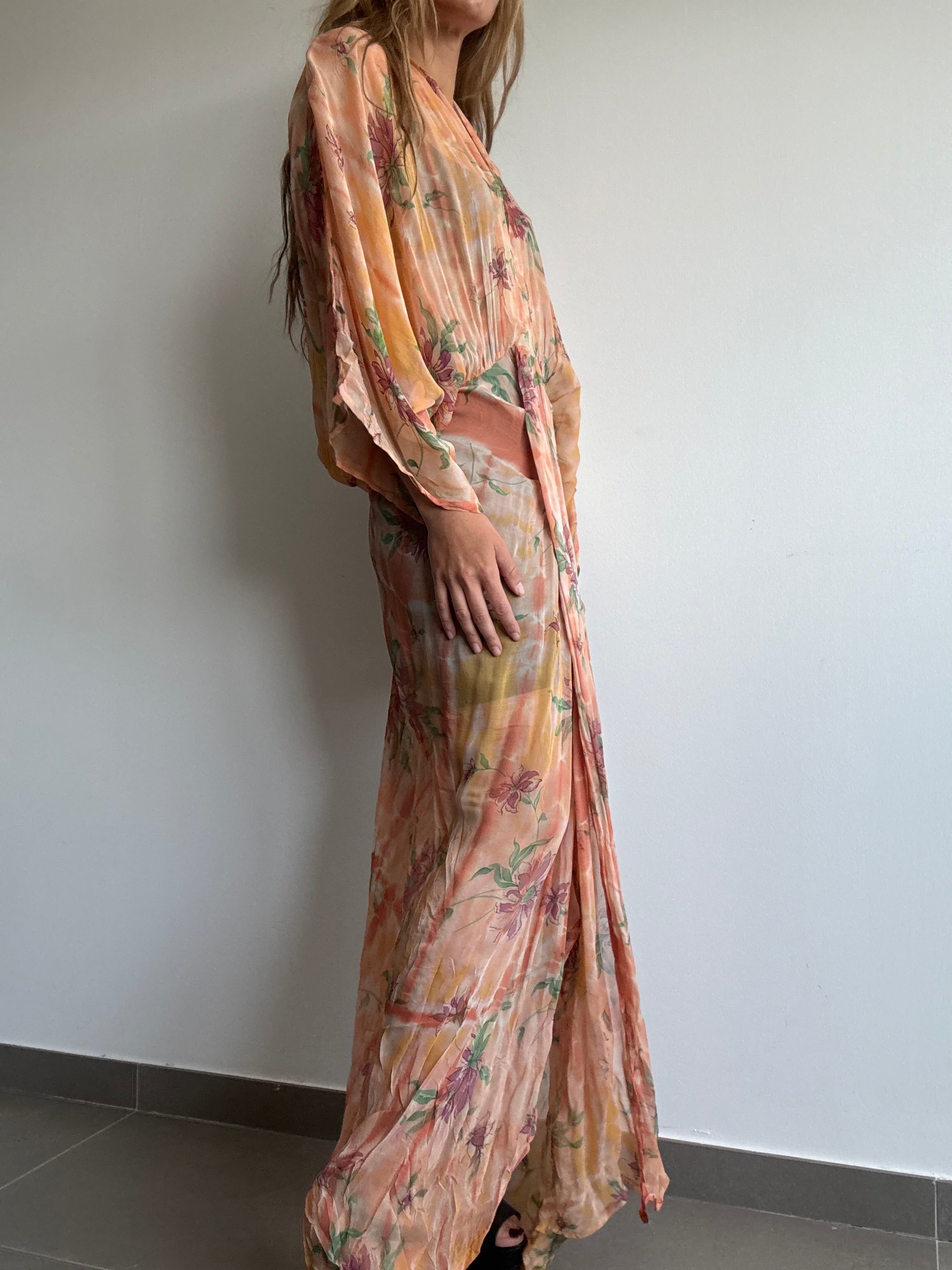 Kimono-Style Printed Dress-2