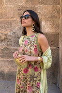 Printed Dress And Coat Set