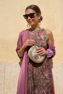 Printed Dress And Coat Set