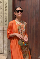 Printed Dress And Coat Set