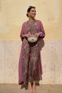 Printed Dress And Coat Set