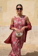 Printed Dress And Coat Set