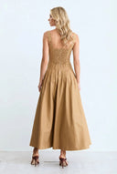 Minimalist Slim Sling Maxi Dress