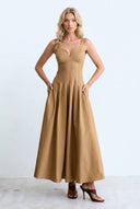 Minimalist Slim Sling Maxi Dress