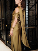 Elegant Asymmetrical One-Shoulder Satin Dress