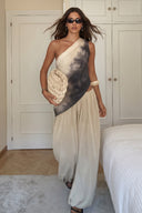 Off-Shoulder Printed Top And Bloomers Set