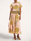 Elegant Paisley Feather Two-Piece Set