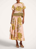 Elegant Paisley Feather Two-Piece Set